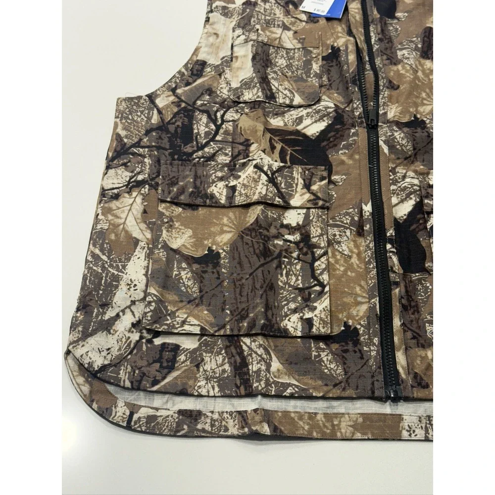 Adidas OG Camo Vest Men's M Brown Camouflage Full Zip Cotton KD6258